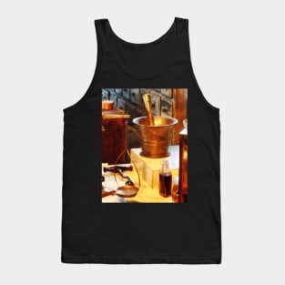 Pharmacists - Brass Mortar and Pestle Tank Top